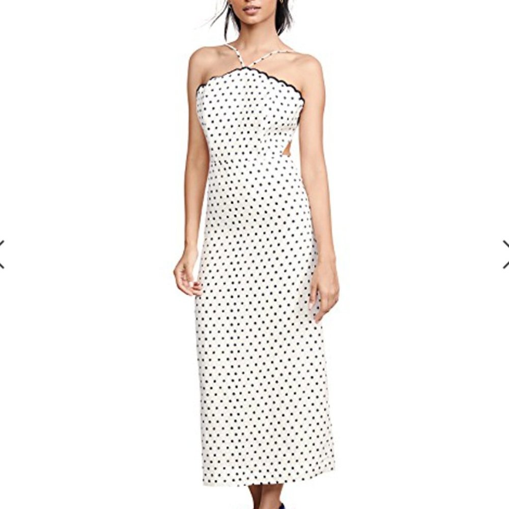 NWT Farm Rio Onca Polka Dot Linen Dress Small